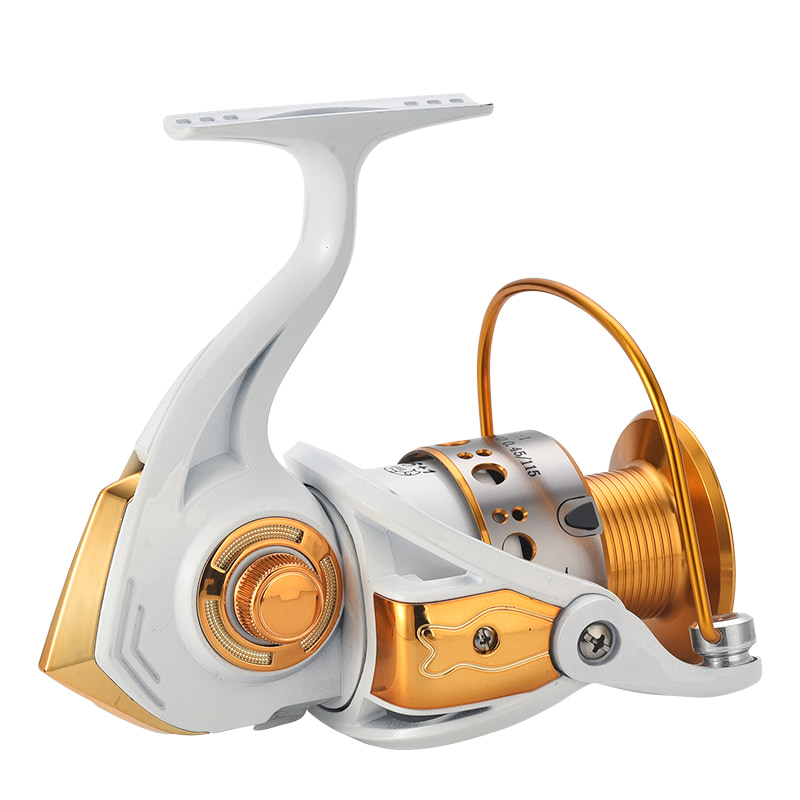 White Metal Spool Sea Fishing Spinning Reel Saltwater pellice Proiecta salo agitat adstare Pisces Reels